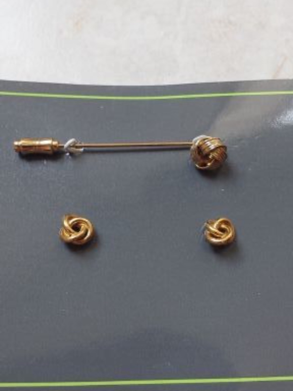 Knot Pin and Earrings set